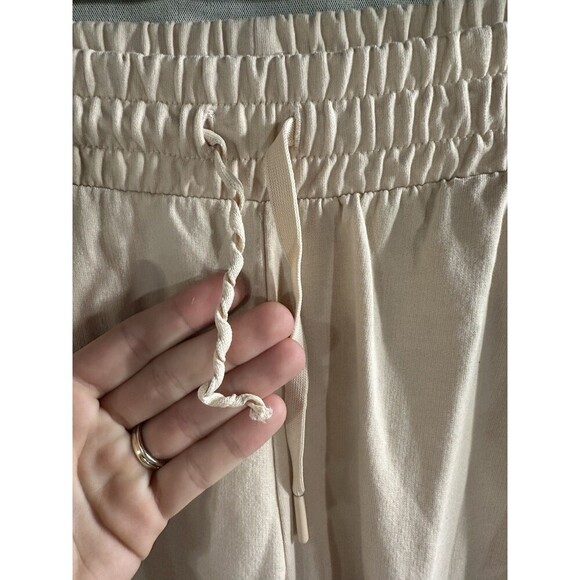 Gymshark Womens S Training Joggers Terry Pants Beige Blush Pink Pockets - Picture 5 of 8